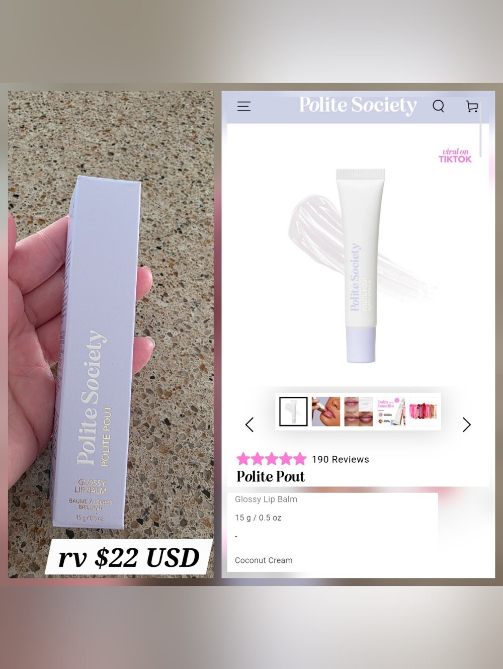 Polite Pout Glossy Lip Balm